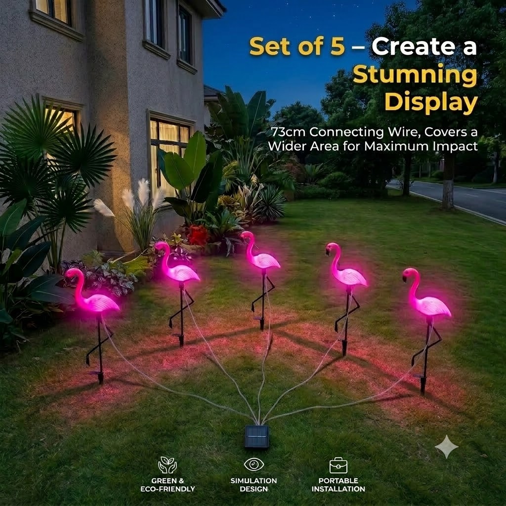 Outdoor Lighting Driveway - Solar Powered Flamingo Garden Lights Outdoor