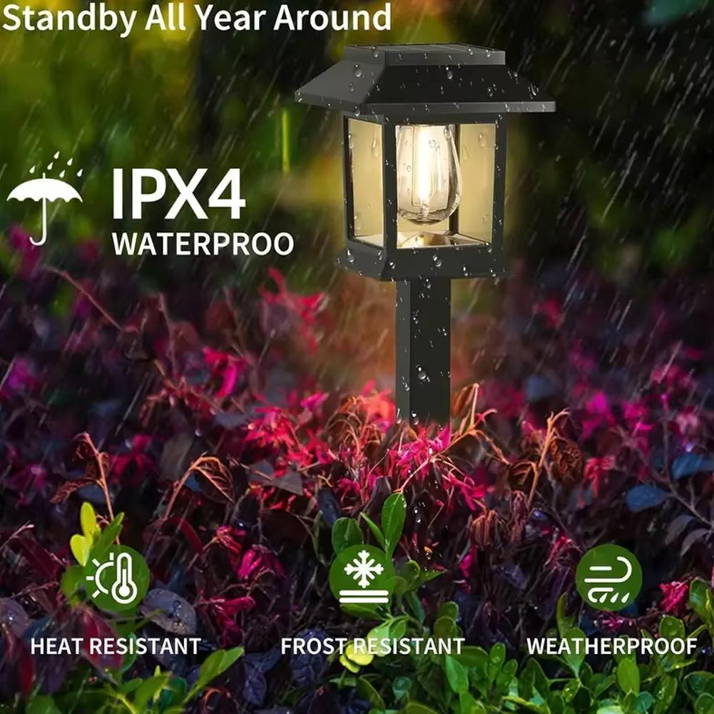 Outdoor Lighting Driveway - 2Pcs/Set Solar Pathway Lights Outdoor Waterproof