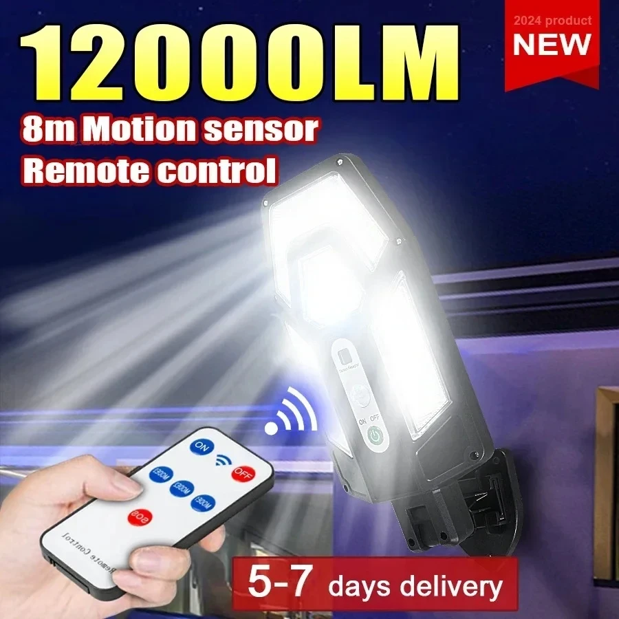 Wall Lighting Outdoor - 12000LM Powerful Solar Wall Lamp with