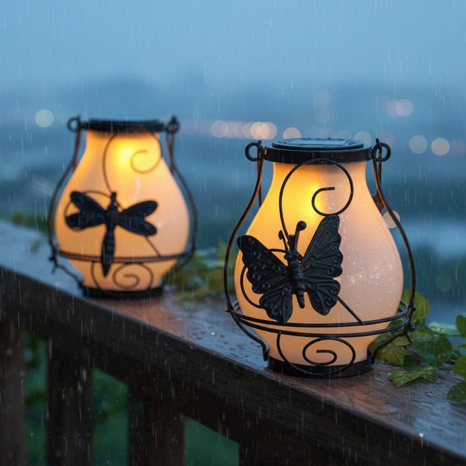 Wall Lighting Outdoor - Solar Butterfly Lantern Waterproof Butterfly Solar