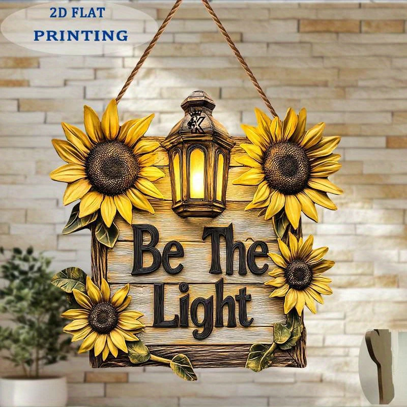 Outdoor Lighting Quotes - 1PC 2D Flat Printed Sunflower Lantern
