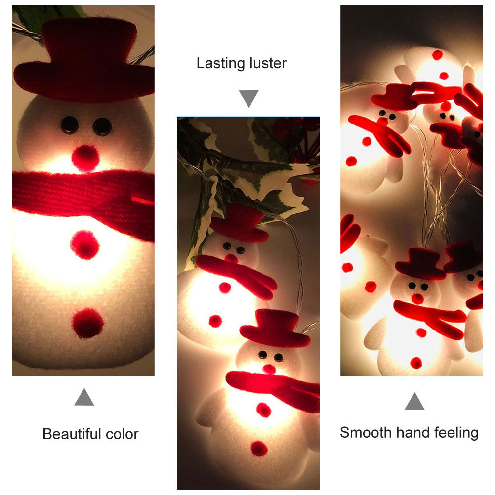 String Light Bistro - 1Pcs 10 Lamp Snowman LED String