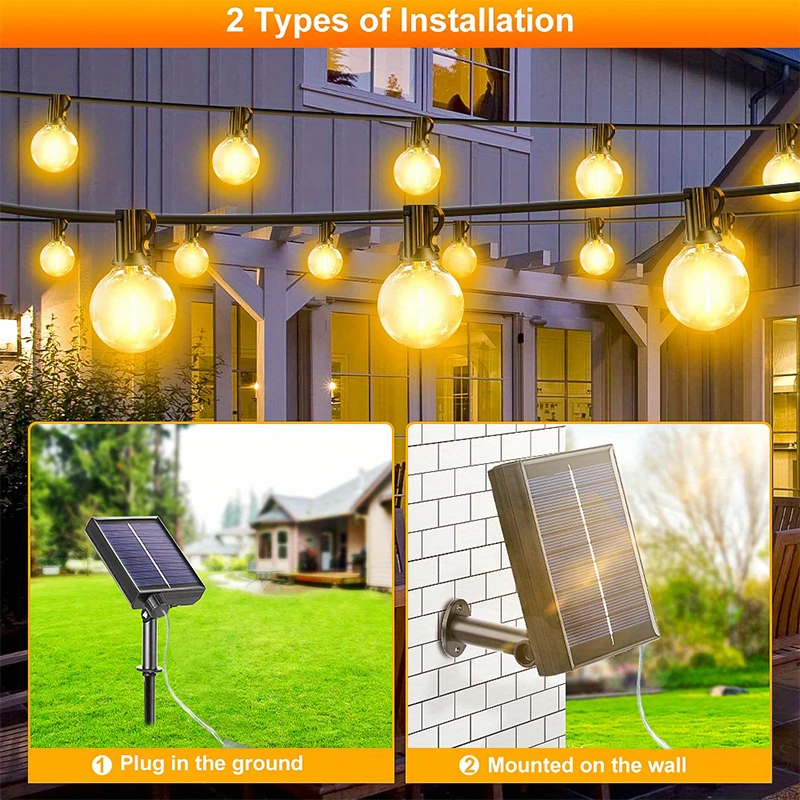 G40 Led Solar Globe Led String - String Light Bistro ulasan dan harga