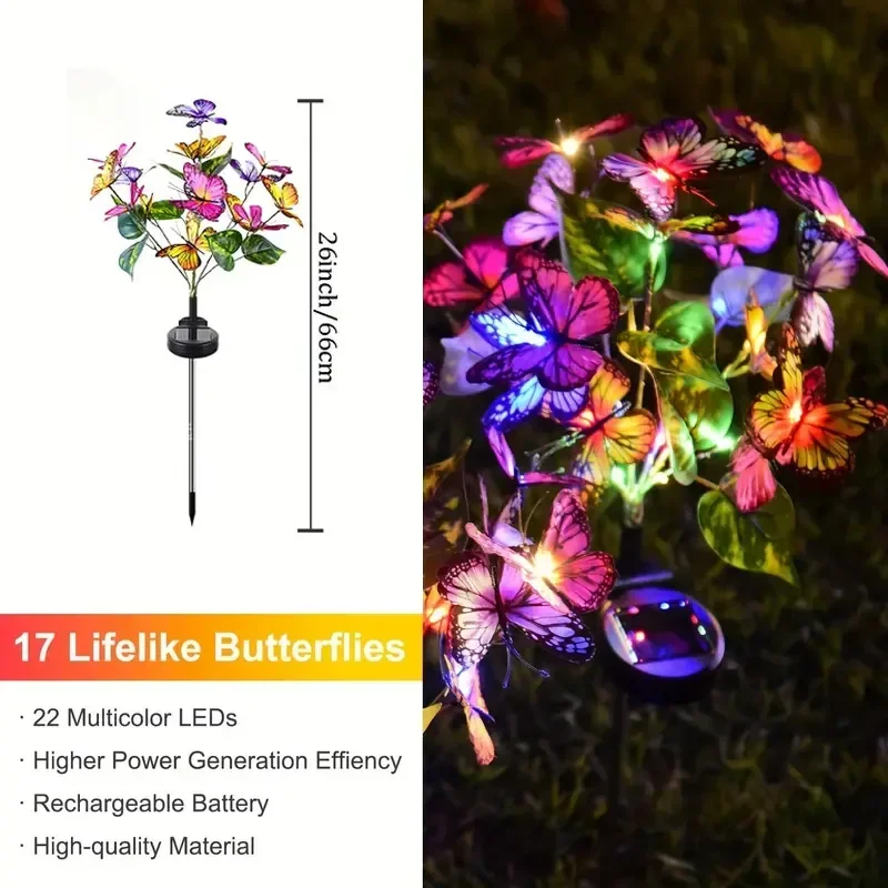 Solar LED Butterfly Garden Lig - Outdoor Lighting Diy ulasan dan harga