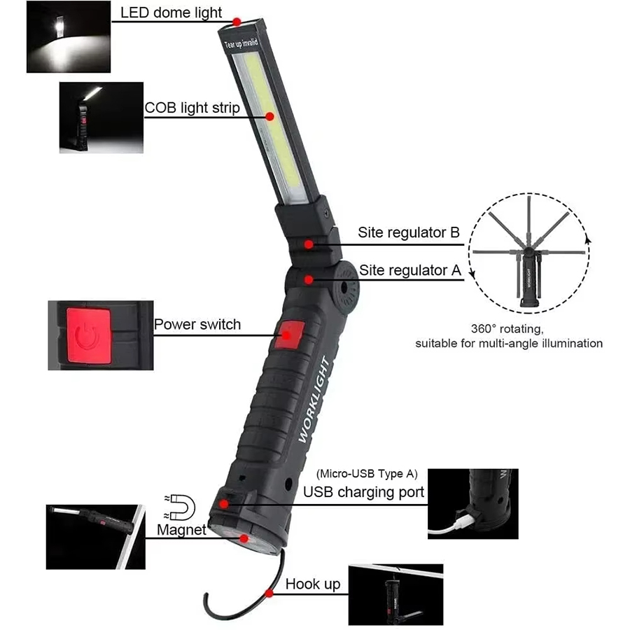 Portable LED Flashlight with M - Outdoor Lighting Replacement Bulbs ulasan dan harga