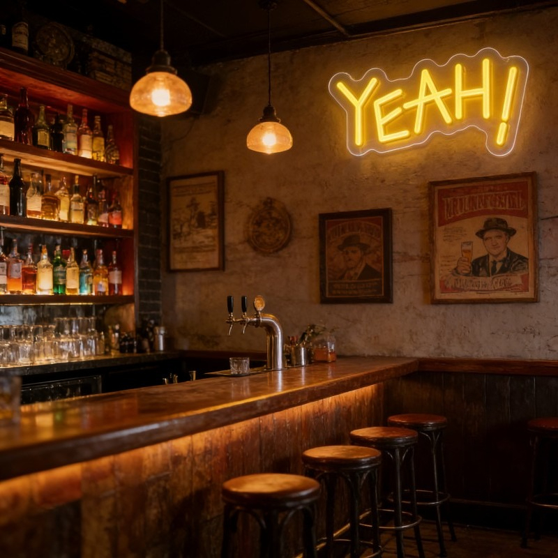 YEAH Neon Sign LED Light Funny - Outdoor Lighting Quotes ulasan dan harga