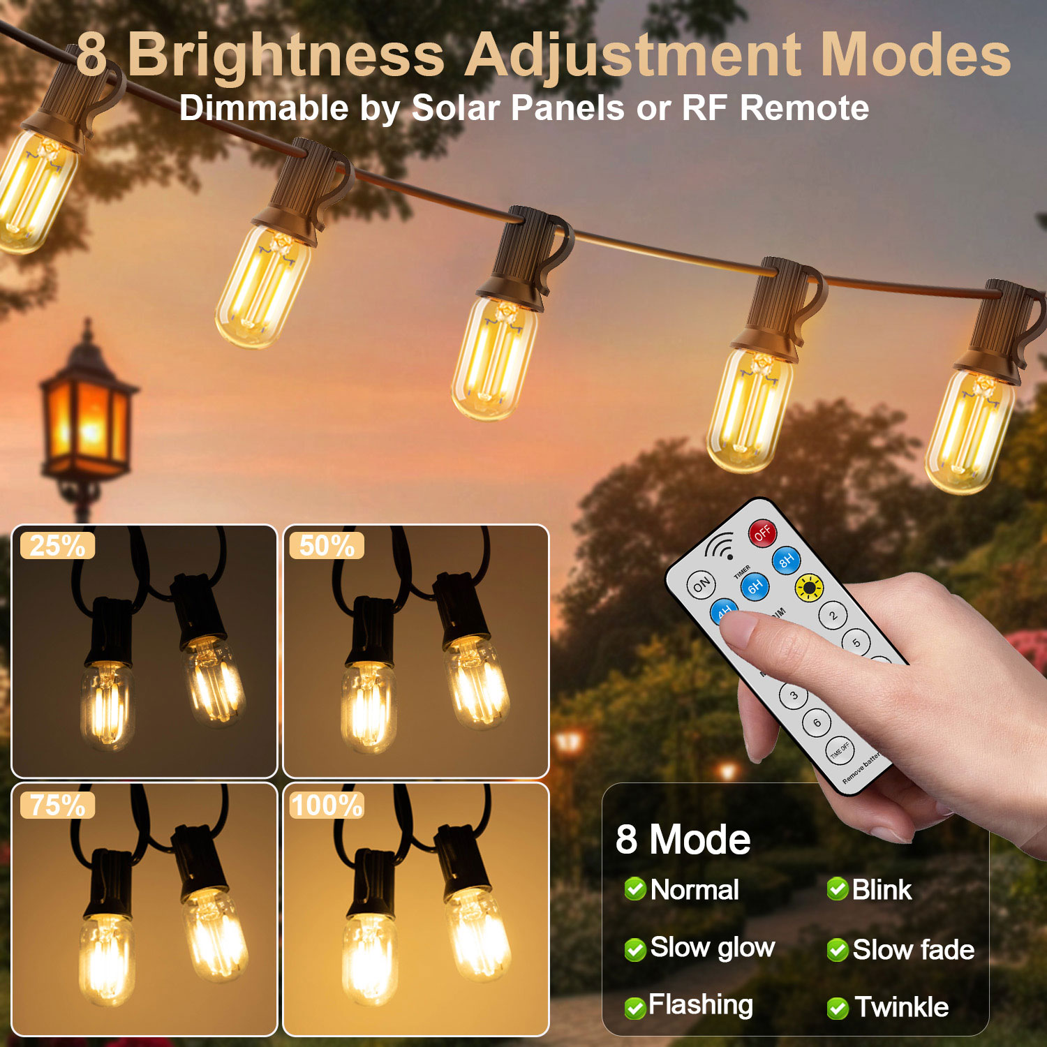 LED T22 Solar String Lights 8  - String Light Bistro ulasan dan harga