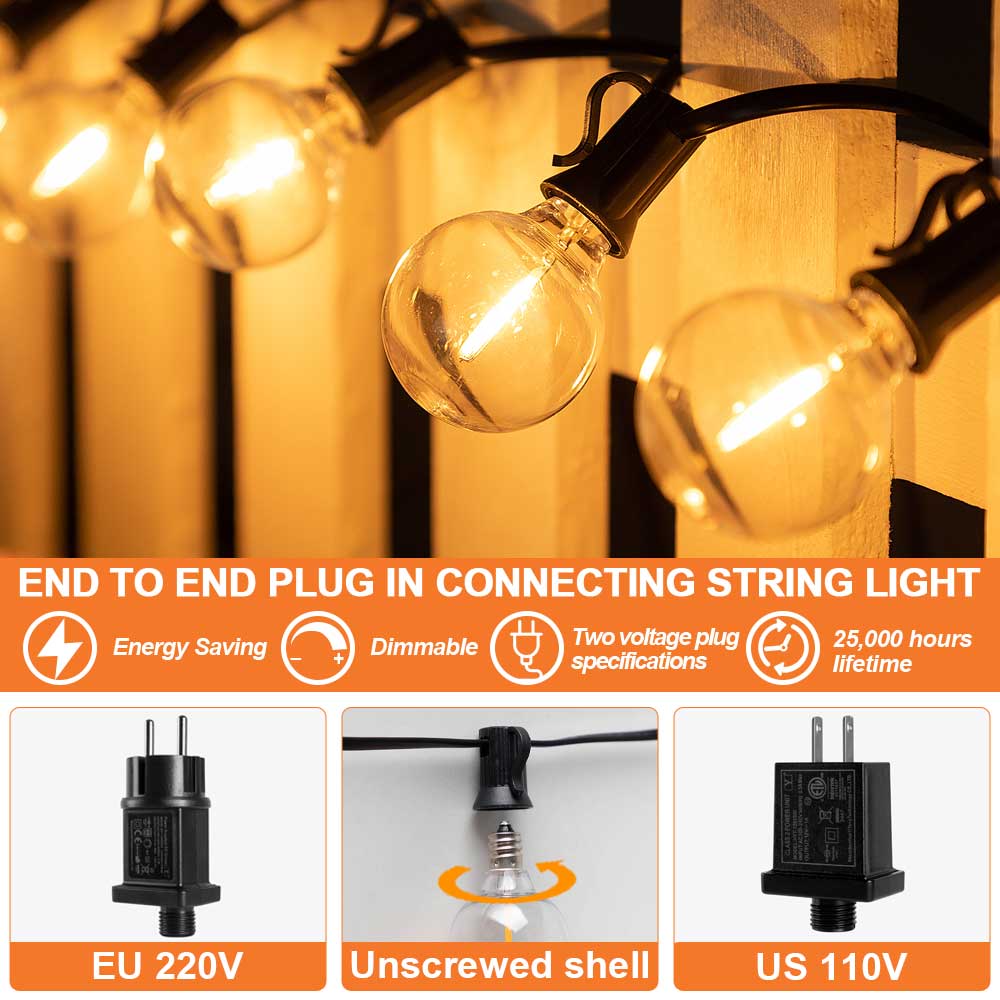 G40 LED String Light E12 DC24V - String Light Bistro ulasan dan harga