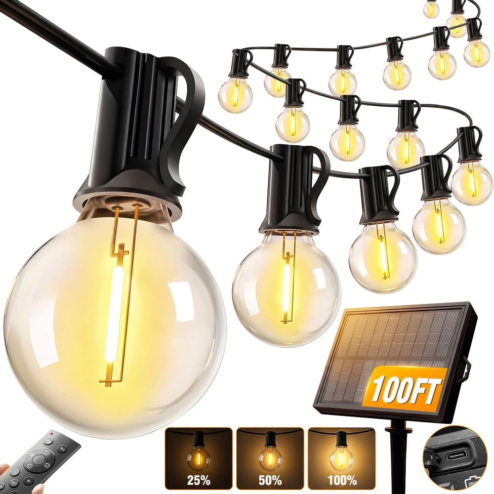 100T String Lights Outdoor, G4 - String Light Bistro ulasan dan harga