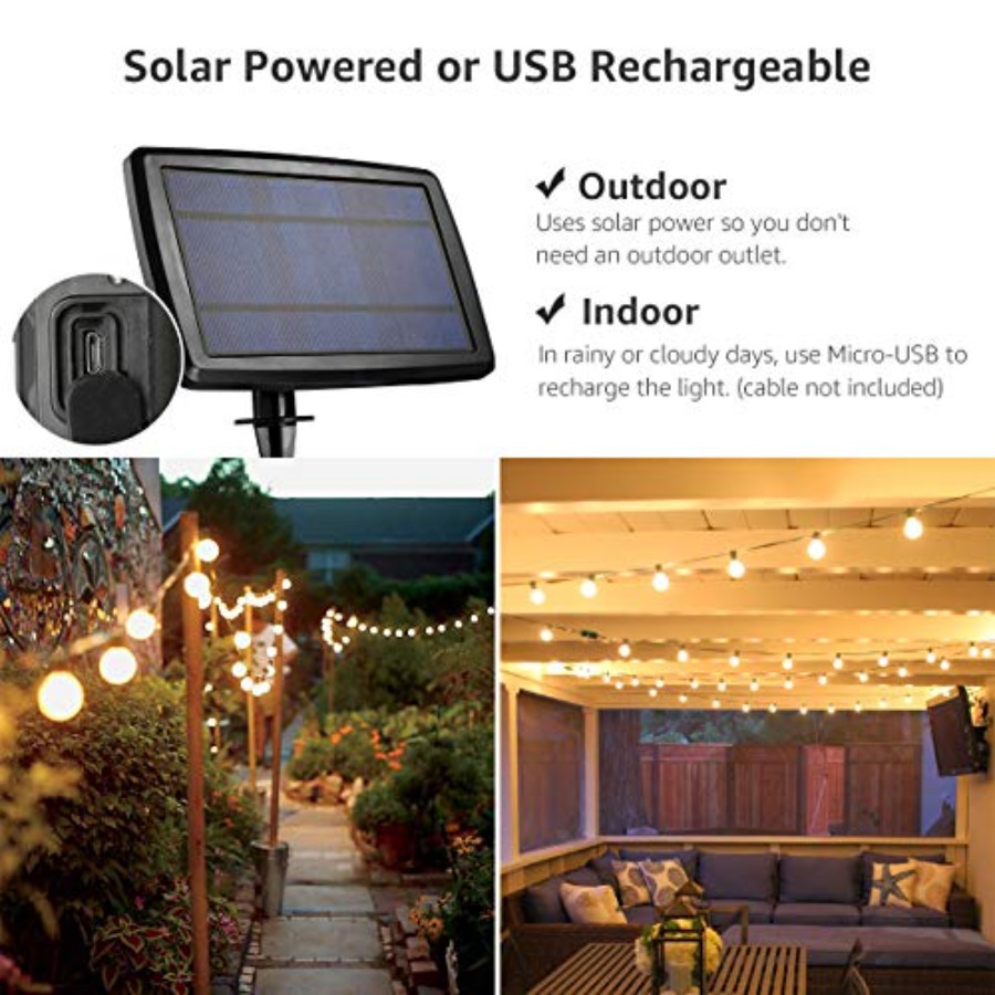 Solar Outdoor String Lights Pa - String Light Bistro ulasan dan harga