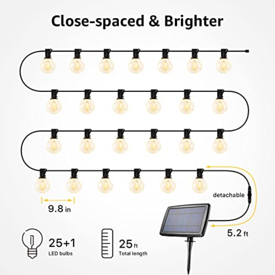 Solar Outdoor String Lights Pa - String Light Bistro ulasan dan harga