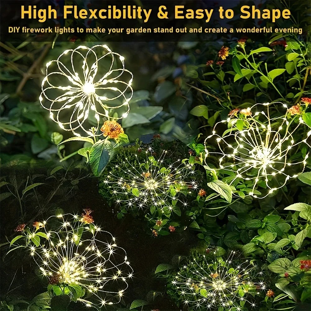 Solar LED Firework Fairy Light - Outdoor Lighting Driveway ulasan dan harga