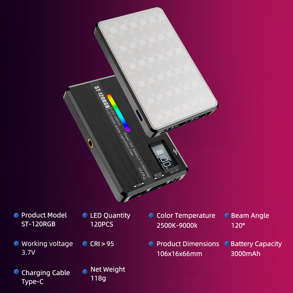ST-120 RGB Full-Color Photogra - Outdoor Lighting Kit Photography ulasan dan harga