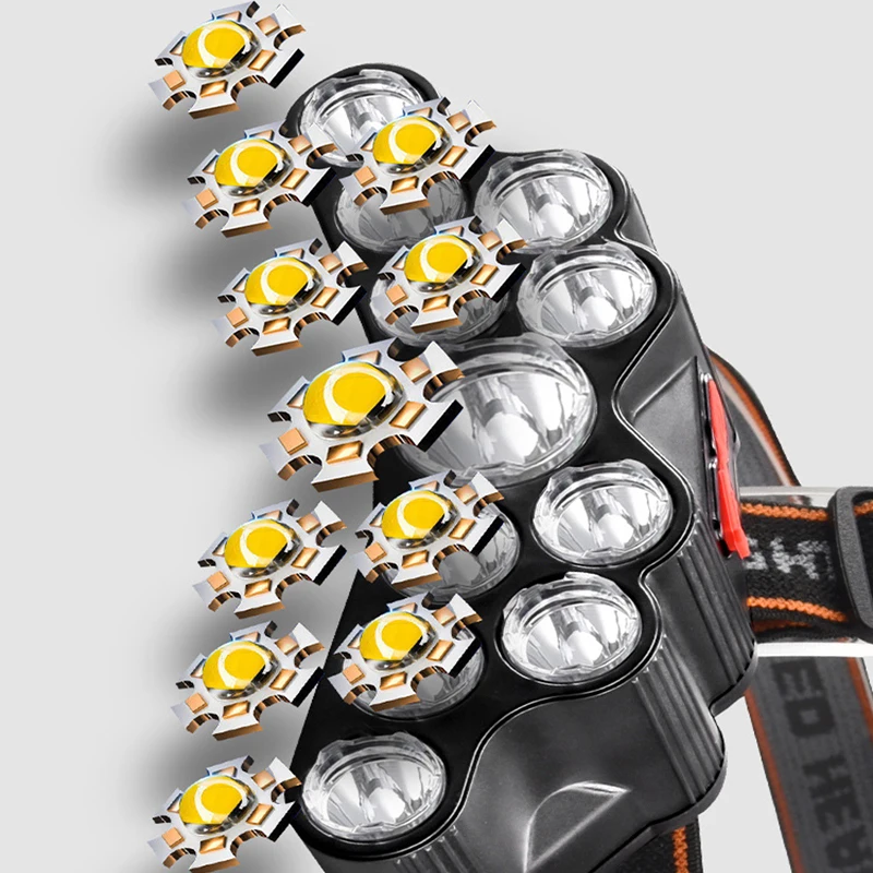 11 LED Headlamp Strong Light H - Outdoor Lighting Replacement Bulbs ulasan dan harga