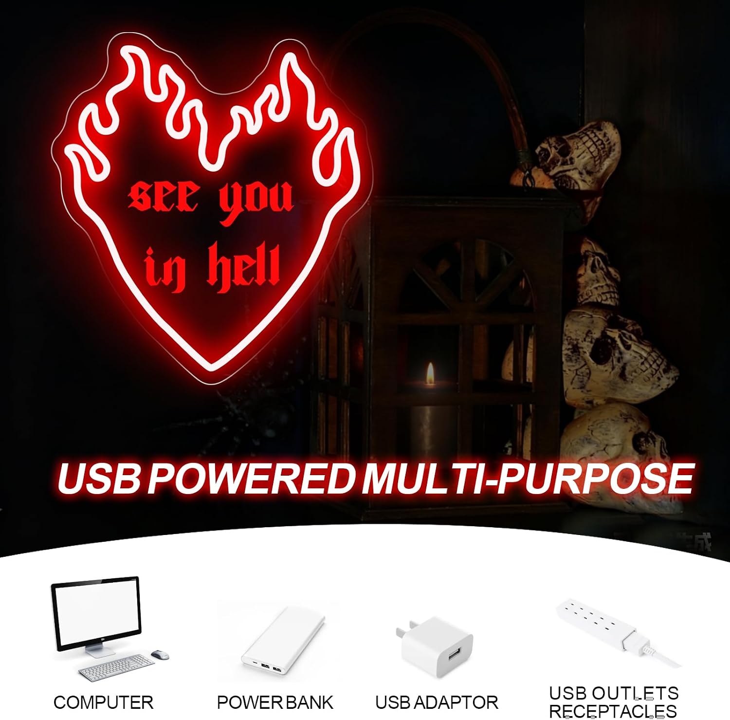 See You In Hell Quote LED Neon - Outdoor Lighting Quotes ulasan dan harga