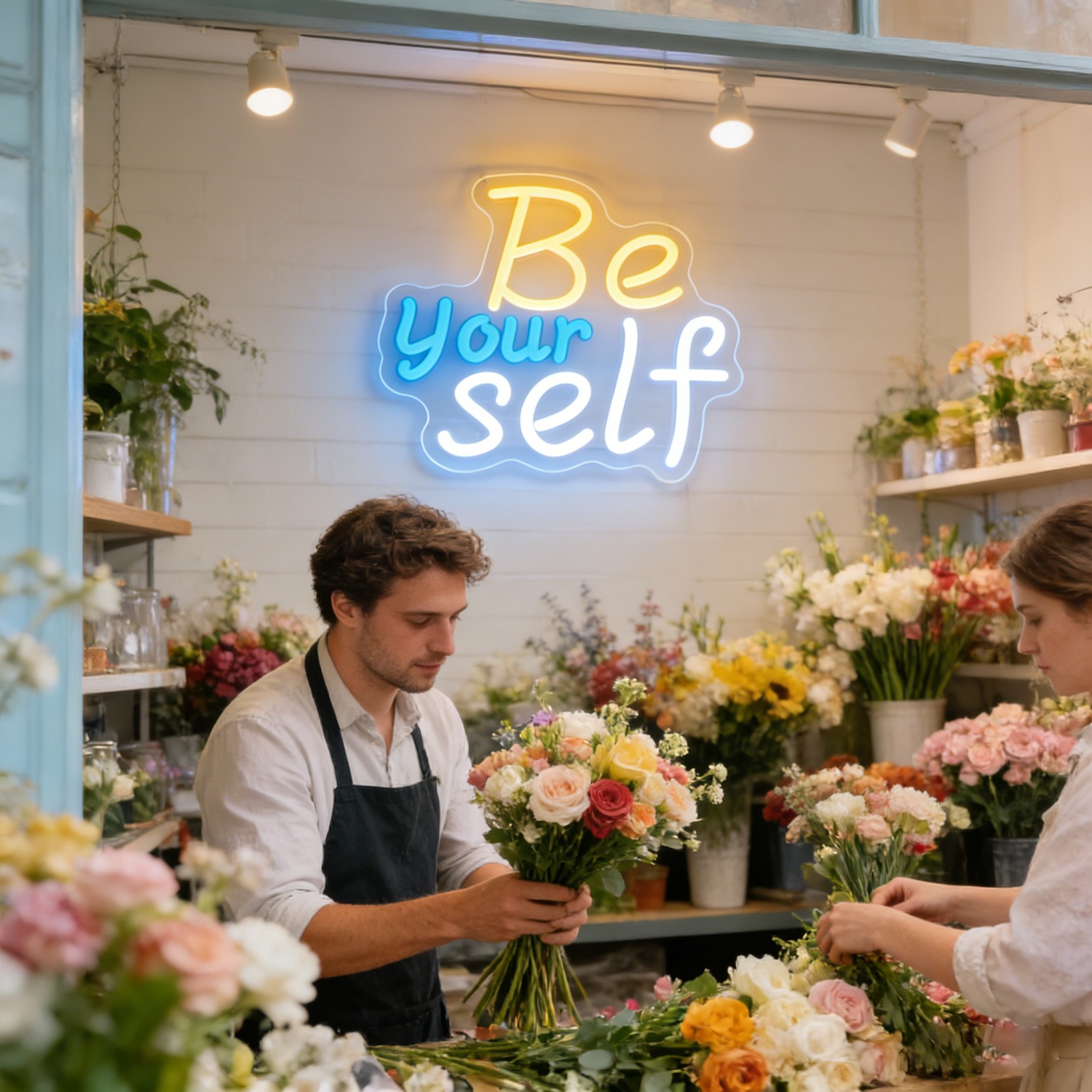 Inspirational Be Yourself Neon - Outdoor Lighting Quotes ulasan dan harga