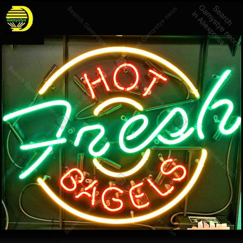 Neon Sign for HOT Fresh BAGELS - Outdoor Lighting Expressions ulasan dan harga