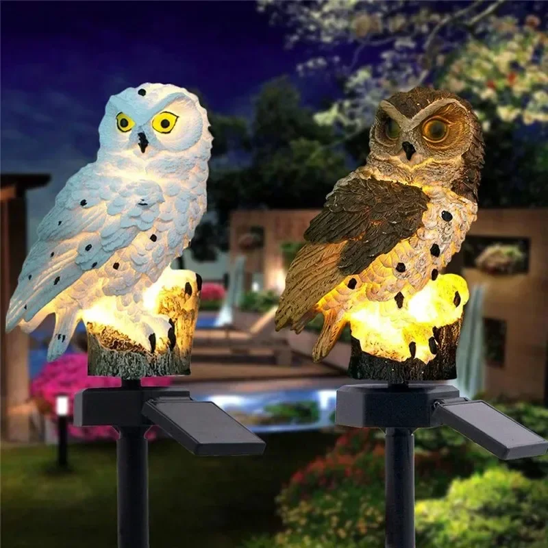 Solar Owl Statue Garden Light  - Outdoor Lighting Replacement Bulbs ulasan dan harga