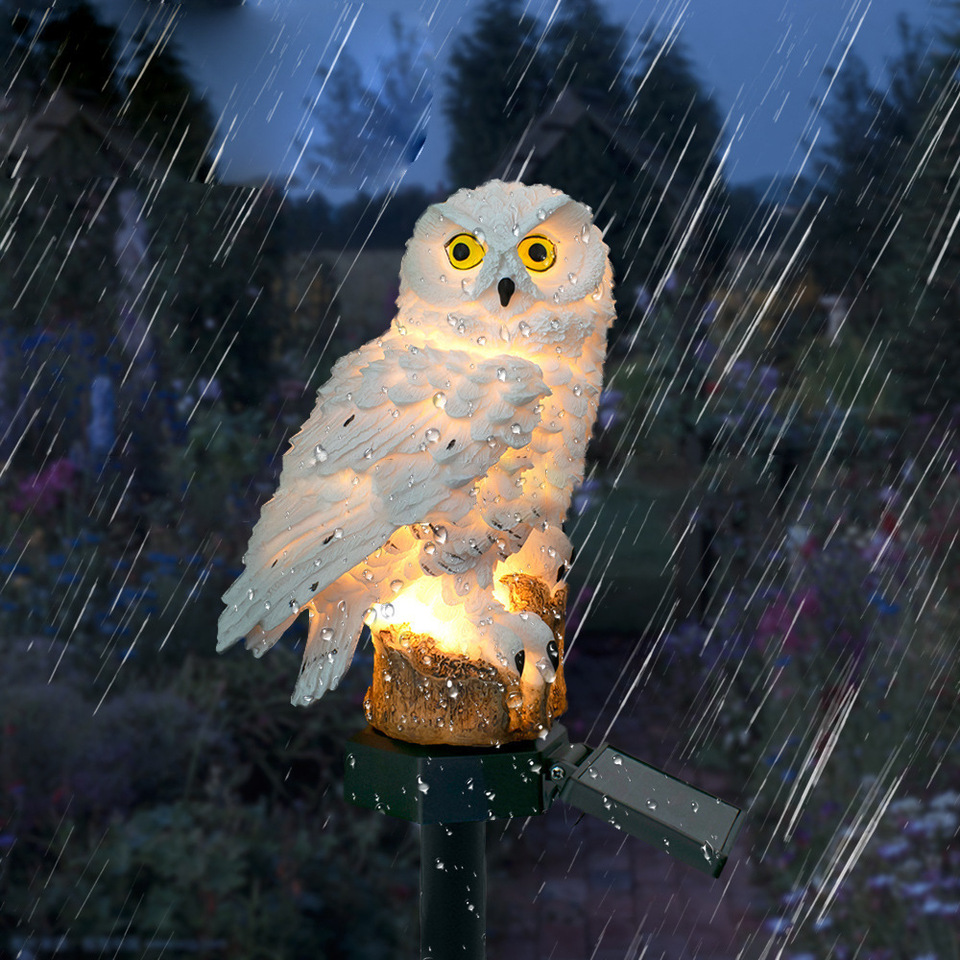 Solar Owl Statue Garden Light  - Outdoor Lighting Replacement Bulbs ulasan dan harga