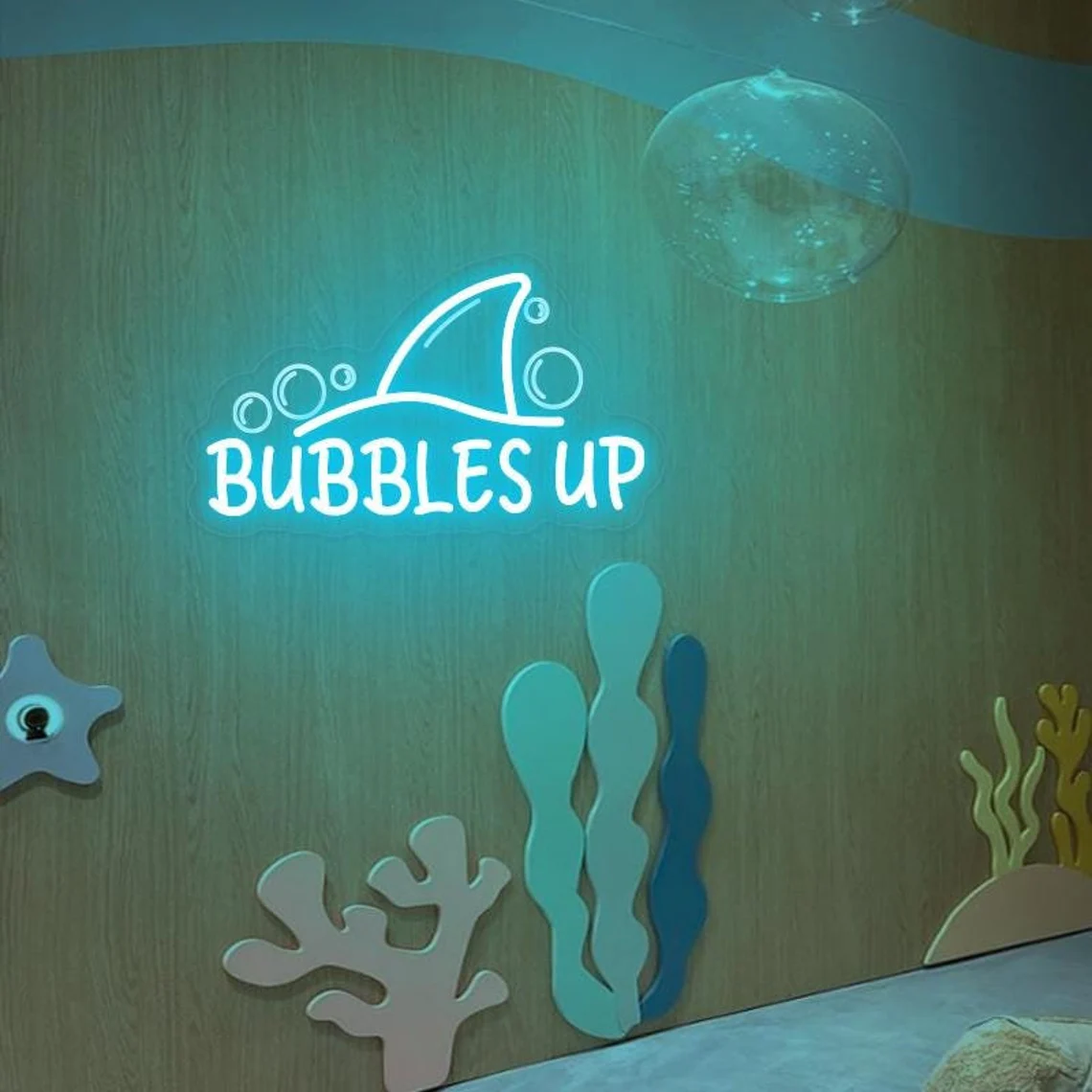 Bubbles Up Neon Sign, Tropical - Outdoor Lighting Quotes ulasan dan harga