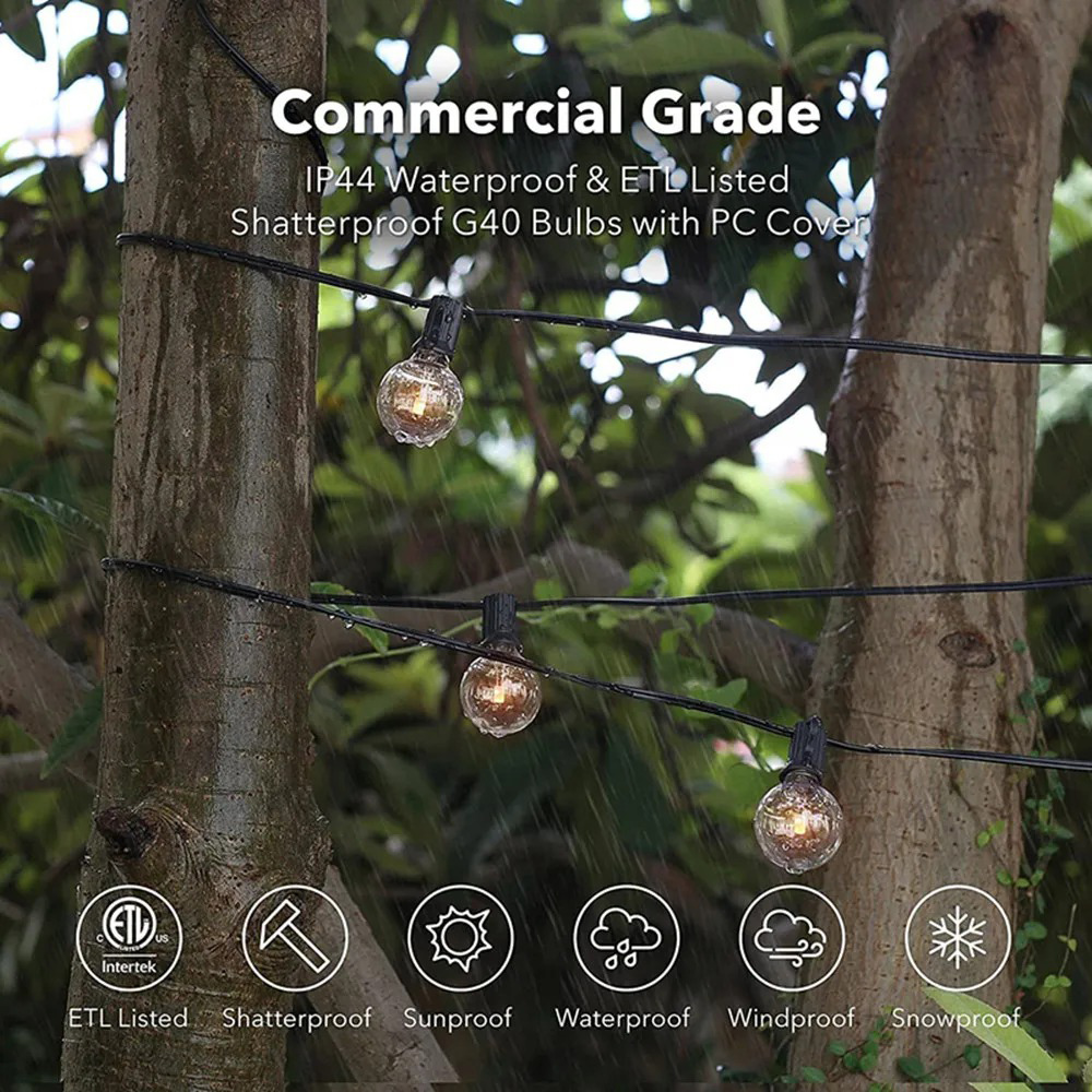 8M/15M G40 Globe String Lights - String Light Bistro ulasan dan harga