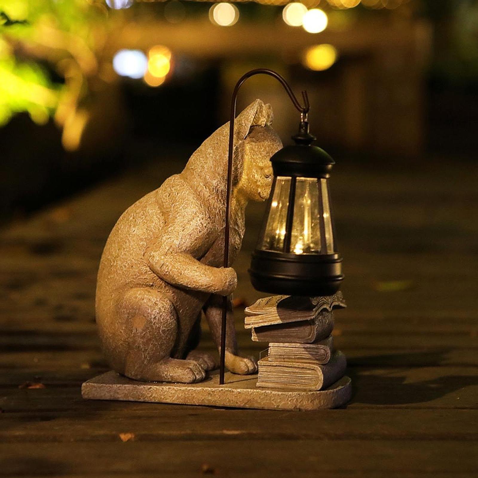 Cat Solar Garden Mini Statue S - Outdoor Lighting Art ulasan dan harga