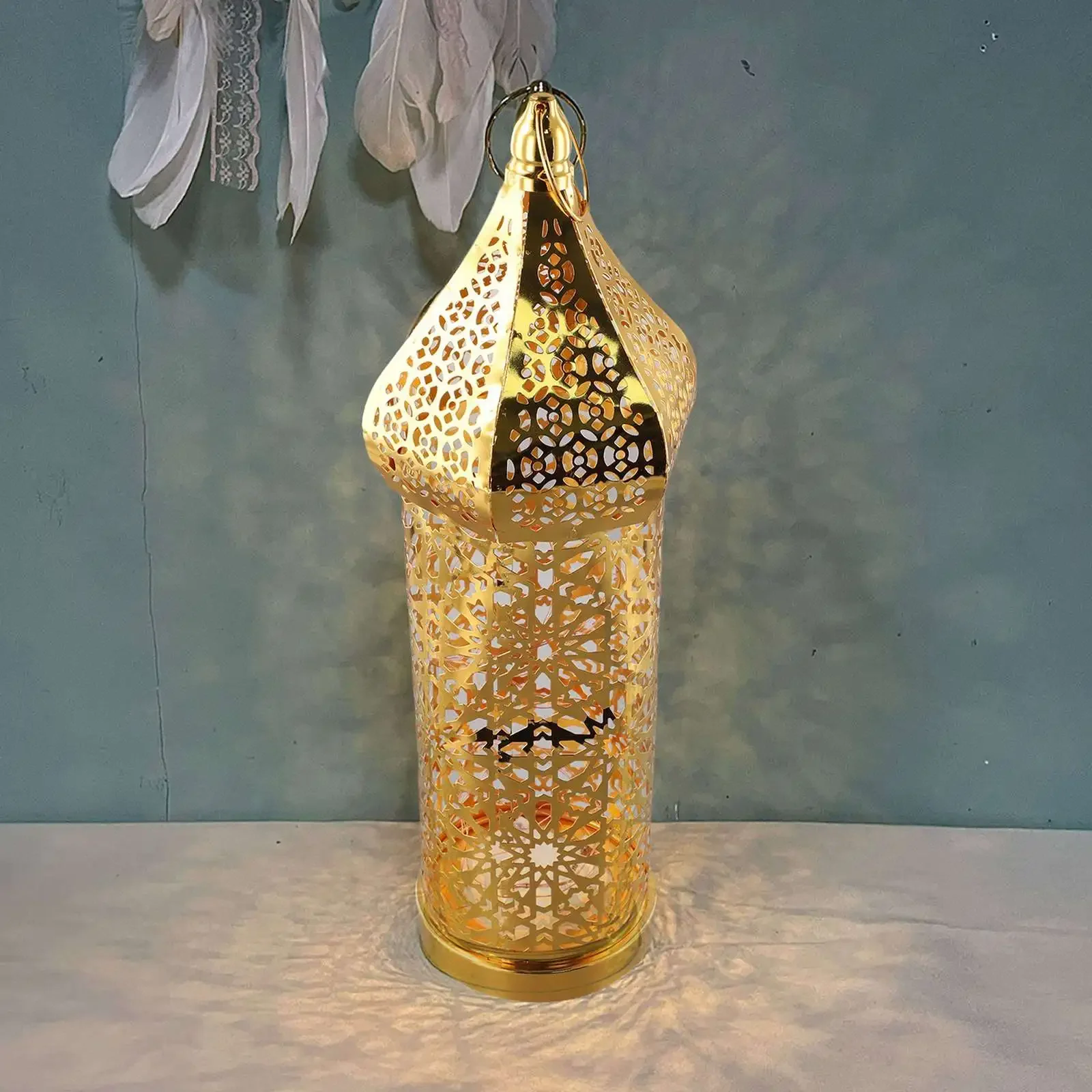 Moroccan Golden Hollow Iron La - Outdoor Lighting Art ulasan dan harga