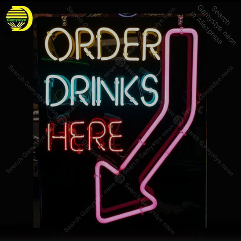 Neon Sign for Order Drink Here - Outdoor Lighting Expressions ulasan dan harga