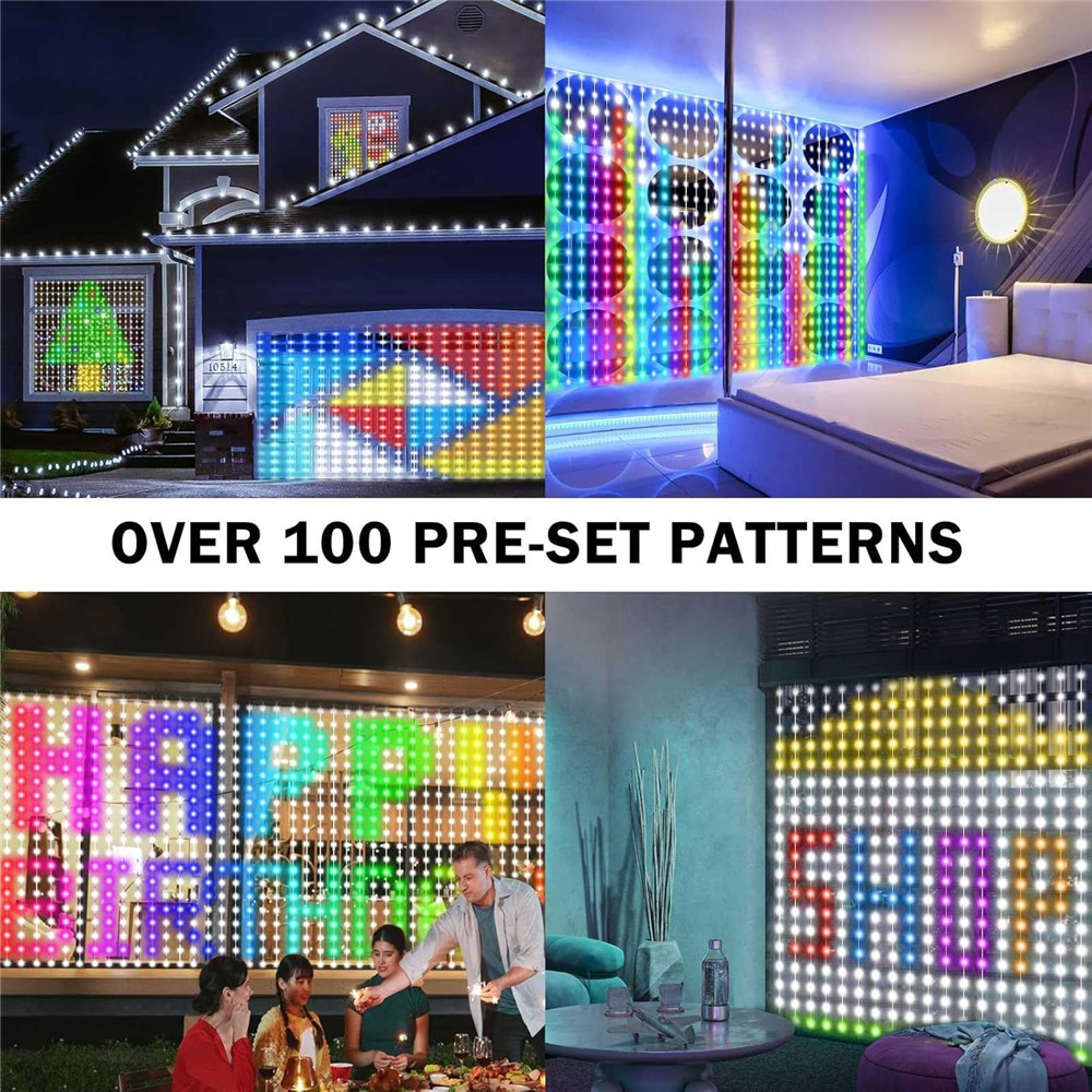 1/2PCS 400LED Curtain Lights L - Outdoor Lighting Diy ulasan dan harga