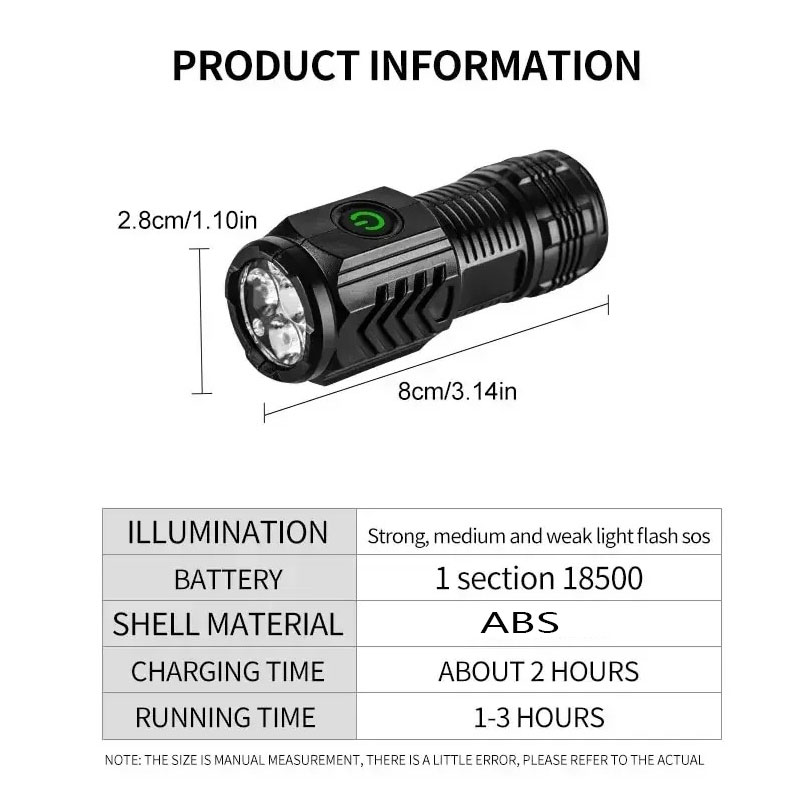 Mini 3LED Flashlight With Pen  - Outdoor Lighting Replacement Bulbs ulasan dan harga