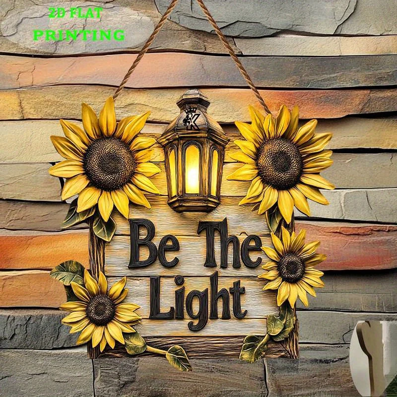 1PC 2D Flat Printed Sunflower  - Outdoor Lighting Quotes ulasan dan harga