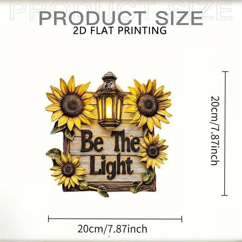 1PC 2D Flat Printed Sunflower  - Outdoor Lighting Quotes ulasan dan harga