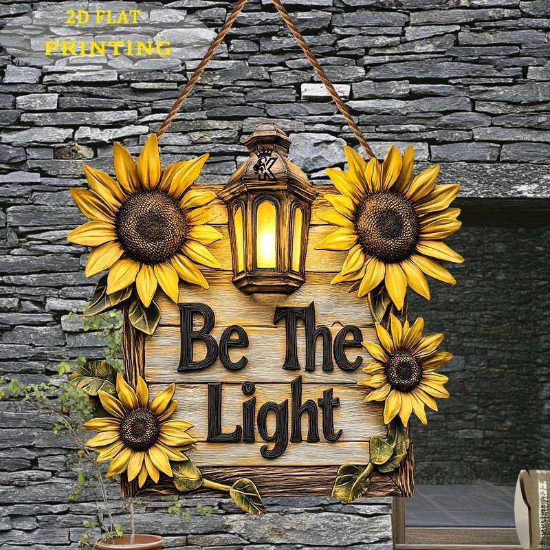 1PC 2D Flat Printed Sunflower  - Outdoor Lighting Quotes ulasan dan harga