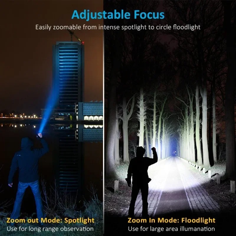 T6 LED Rechargeable Flashlight - Outdoor Lighting Replacement Bulbs ulasan dan harga