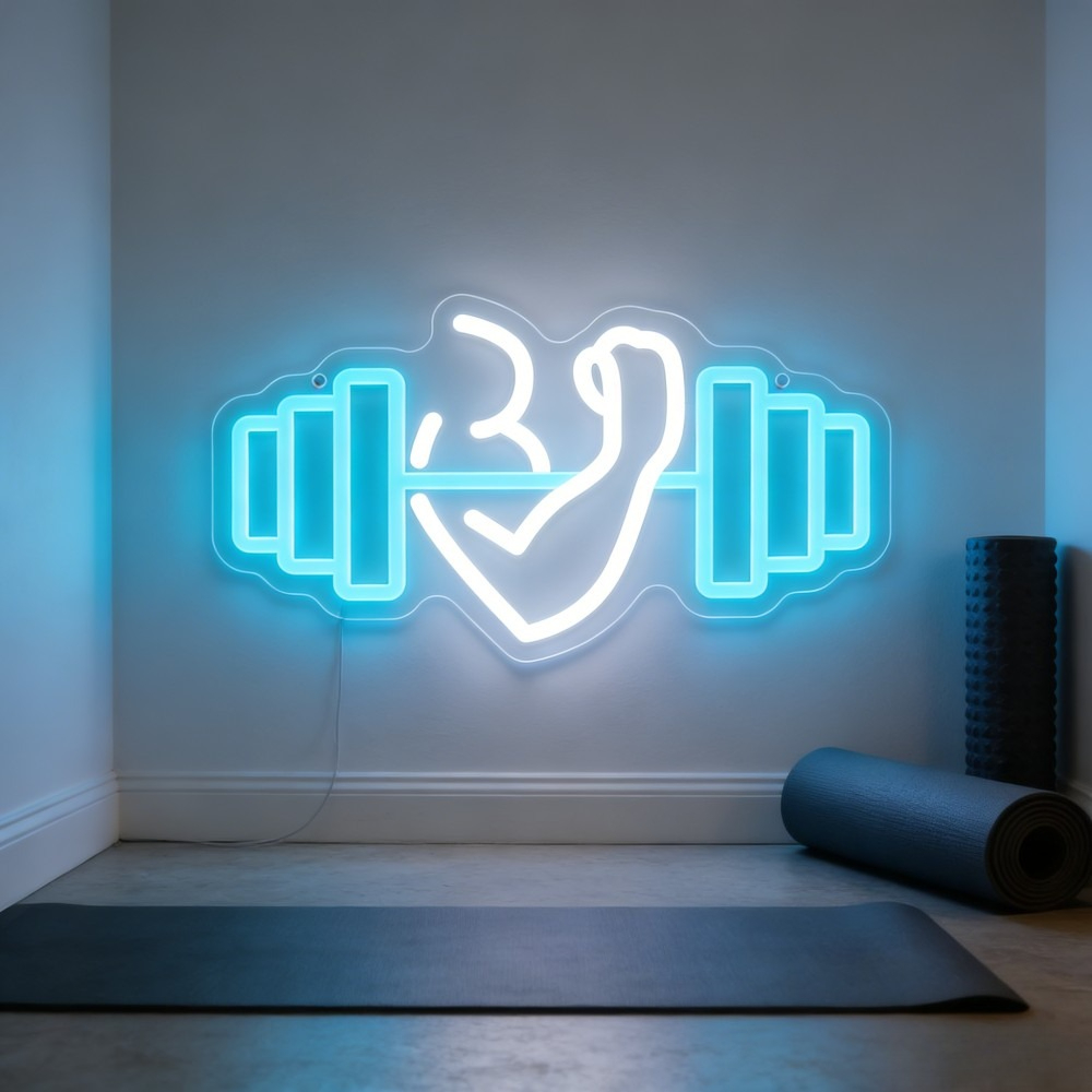 Bicep Dumbbell Neon Sign LED W - Outdoor Lighting Quotes ulasan dan harga