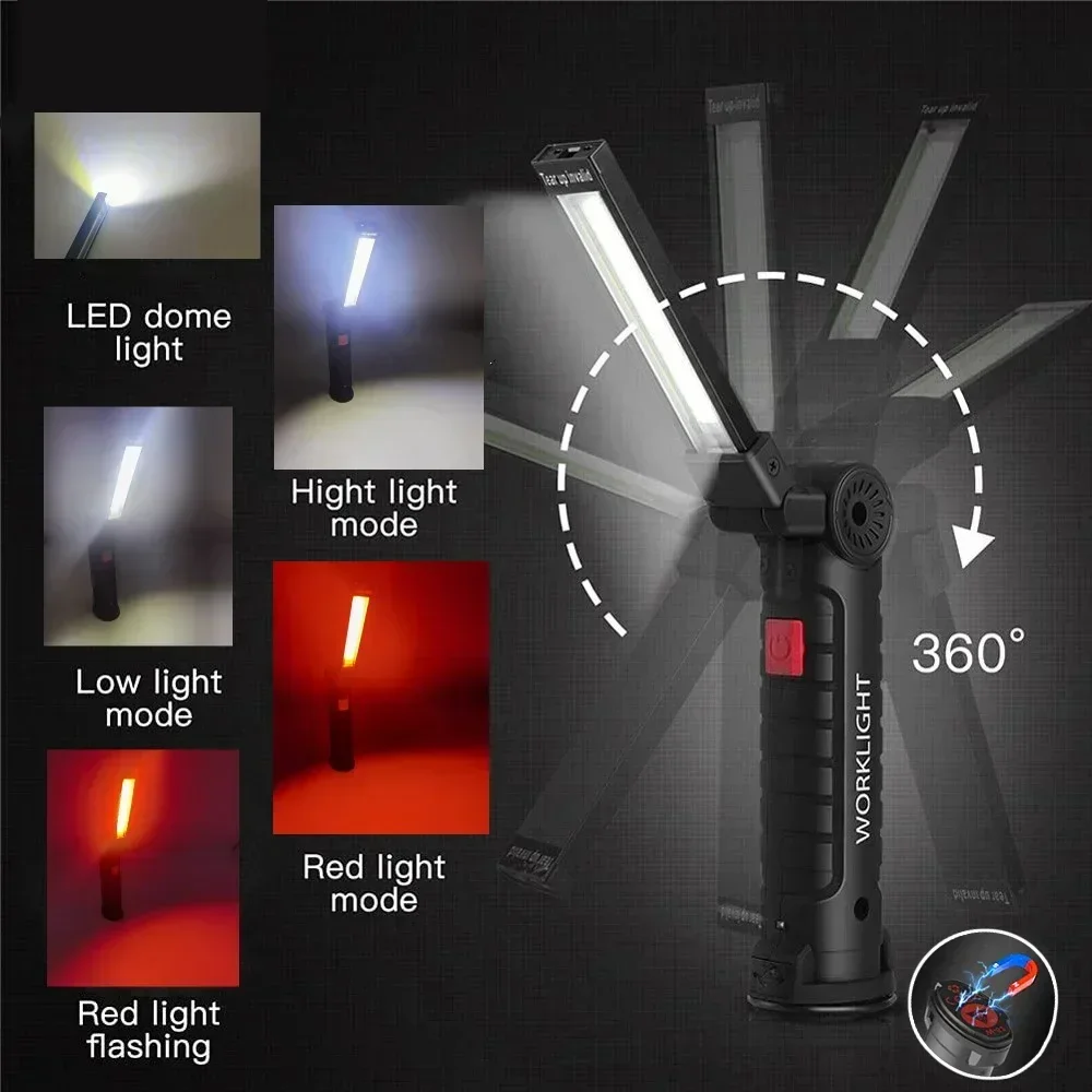 LED COB Flashlight USB Recharg - Outdoor Lighting Replacement Bulbs ulasan dan harga