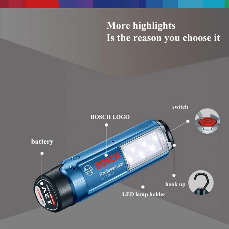 Bosch Rechargeable Light GLI 1 - Outdoor Lighting Diy ulasan dan harga