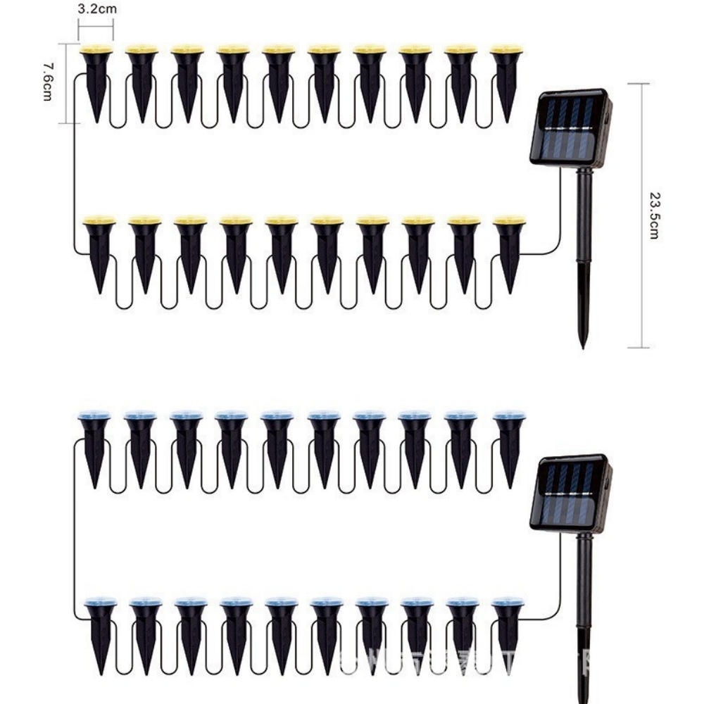 30/20/10LEDs Solar Garden Ligh - Outdoor Lighting Art ulasan dan harga