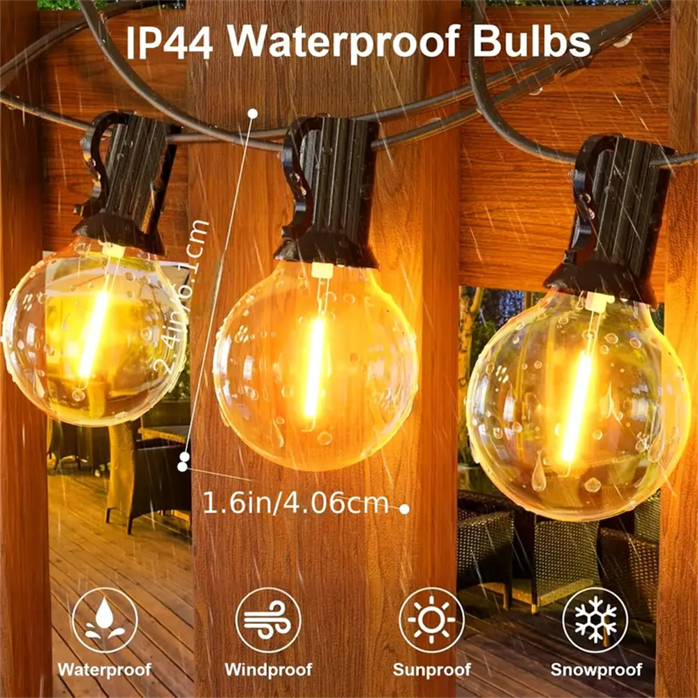 Outdoor String Lights, G40 Glo - String Light Bistro ulasan dan harga