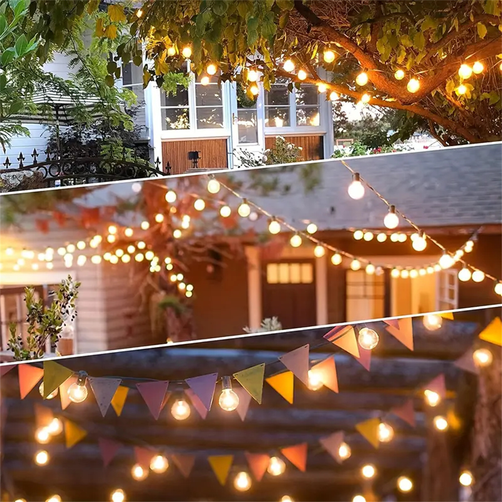 Outdoor String Lights, G40 Glo - String Light Bistro ulasan dan harga
