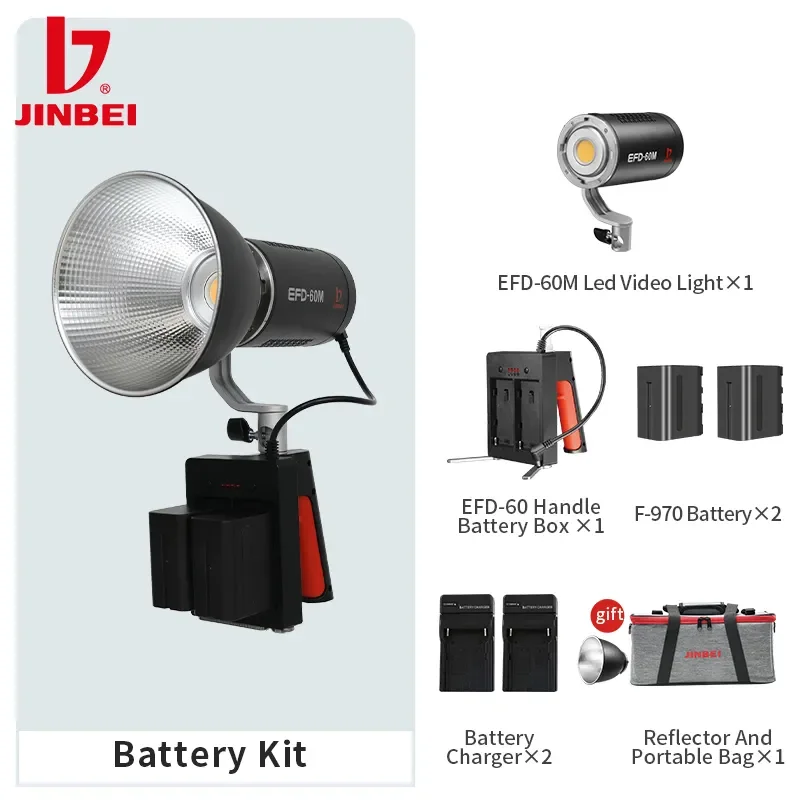 JINBEI EFD-60M 60W Battery Kit - Outdoor Lighting Kit Photography ulasan dan harga