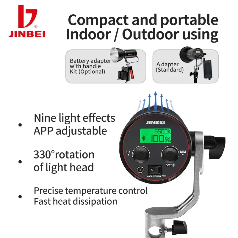 JINBEI EFD-60M 60W Battery Kit - Outdoor Lighting Kit Photography ulasan dan harga